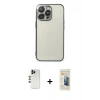 MARSİLYAN™- iPhone 13 Pro Max Kılıf Vadi Minimal - Siyah 6D Mat Seramik Hayalet Nano Ekran Koruyucu + Shine Kamera Lens - GD