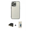 MARSİLYAN™- iPhone 13 Pro Max Kılıf Vadi Minimal - Siyah 6D Mat Seramik Hayalet Nano Ekran Koruyucu + Raze Metal Kamera Lens - GD