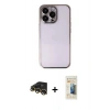 MARSİLYAN™- iPhone 13 Pro Max Kılıf Vadi Minimal - Siyah 6D Mat Seramik Hayalet Nano Ekran Koruyucu + Raze Metal Kamera Lens - GD