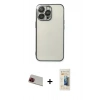 MARSİLYAN™- iPhone 13 Pro Max Kılıf Vadi Minimal - Siyah 6D Mat Seramik Hayalet Nano Ekran Koruyucu + Rainbow Kamera Lens Koruma Cam - KI
