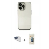 MARSİLYAN™- iPhone 13 Pro Max Kılıf Vadi Minimal - Siyah 6D Mat Seramik Hayalet Nano Ekran Koruyucu + Lacivert Pers Alüminyum Kamera Lens