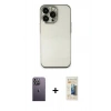MARSİLYAN™- iPhone 13 Pro Max Kılıf Vadi Minimal - Siyah 6D Mat Seramik Hayalet Nano Ekran Koruyucu + Neon Fosforlu Kamera Lens - BZ