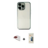 MARSİLYAN™- iPhone 13 Pro Max Kılıf Vadi Minimal - Siyah 6D Mat Seramik Hayalet Nano Ekran Koruyucu + Pers Alüminyum Kamera Lens - KI