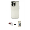 MARSİLYAN™- iPhone 13 Pro Max Kılıf Vadi Minimal - Siyah 6D Mat Seramik Hayalet Nano Ekran Koruyucu + Pers Alüminyum Kamera Lens - KI