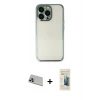 MARSİLYAN™- iPhone 13 Pro Max Kılıf Vadi Minimal - Siyah 6D Mat Seramik Hayalet Nano Ekran Koruyucu + Rainbow Kamera Lens Koruma Cam - MR