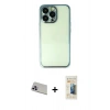 MARSİLYAN™- iPhone 13 Pro Max Kılıf Vadi Minimal - Siyah 6D Mat Seramik Hayalet Nano Ekran Koruyucu + Rainbow Kamera Lens Koruma Cam - MR