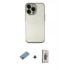 MARSİLYAN™- iPhone 13 Pro Max Kılıf Vadi Minimal - Siyah Bilvis 3D Cam Ekran Koruyucu + Gökkuşağı Shine Kamera Lens Koruma Cam