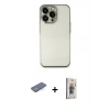 MARSİLYAN™- iPhone 13 Pro Max Kılıf Vadi Minimal - Siyah Bilvis 3D Cam Ekran Koruyucu + Renkli Kamera Lens Koruma Cam - MI