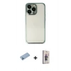 MARSİLYAN™- iPhone 13 Pro Max Kılıf Vadi Minimal - Siyah Bilvis 3D Cam Ekran Koruyucu + Mavi Shine Kamera Lens Koruma Cam