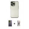 MARSİLYAN™- iPhone 13 Pro Max Kılıf Vadi Minimal - Siyah Bilvis 3D Cam Ekran Koruyucu + Neon Fosforlu Kamera Lens - YL
