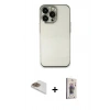MARSİLYAN™- iPhone 13 Pro Max Kılıf Vadi Minimal - Siyah Bilvis 3D Cam Ekran Koruyucu + Pers Alüminyum Kamera Lens - GD
