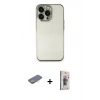 MARSİLYAN™- iPhone 13 Pro Max Kılıf Vadi Minimal - Siyah Bilvis 3D Cam Ekran Koruyucu + Renkli Kamera Lens Koruma Cam - SI
