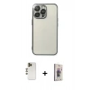 MARSİLYAN™- iPhone 13 Pro Max Kılıf Vadi Minimal - Siyah Bilvis 3D Cam Ekran Koruyucu + Shine Kamera Lens - GD