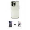 MARSİLYAN™- iPhone 13 Pro Max Kılıf Vadi Minimal - Siyah Bilvis 3D Mat Cam Ekran Koruyucu + Neon Fosforlu Kamera Lens - MI