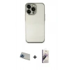 MARSİLYAN™- iPhone 13 Pro Max Kılıf Vadi Minimal - Siyah Bilvis 3D Mat Cam Ekran Koruyucu + Rainbow Kamera Lens Koruma Cam - MI