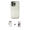 MARSİLYAN™- iPhone 13 Pro Max Kılıf Vadi Minimal - Siyah Bilvis 3D Mat Cam Ekran Koruyucu + Shine Kamera Lens - GD