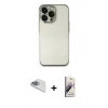 MARSİLYAN™- iPhone 13 Pro Max Kılıf Vadi Minimal - Siyah Bilvis 3D Mat Cam Ekran Koruyucu + Pers Alüminyum Kamera Lens - SABE