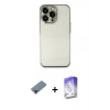 MARSİLYAN™- iPhone 13 Pro Max Kılıf Vadi Minimal - Siyah Bilvis 5in1 3D Magic Cam Ekran Koruyucu + Kırmızı Metal Kamera Lens Koruma Cam