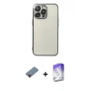 MARSİLYAN™- iPhone 13 Pro Max Kılıf Vadi Minimal - Siyah Bilvis 5in1 3D Magic Cam Ekran Koruyucu + Kırmızı Metal Kamera Lens Koruma Cam