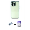 MARSİLYAN™- iPhone 13 Pro Max Kılıf Vadi Minimal - Siyah Bilvis 5in1 3D Magic Cam Ekran Koruyucu + Shine Kamera Lens Koruma Cam - MI