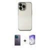 MARSİLYAN™- iPhone 13 Pro Max Kılıf Vadi Minimal - Siyah Bilvis 5in1 3D Magic Cam Ekran Koruyucu + Neon Fosforlu Kamera Lens - MI