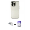 MARSİLYAN™- iPhone 13 Pro Max Kılıf Vadi Minimal - Siyah Bilvis 5in1 3D Magic Cam Ekran Koruyucu + Pers Alüminyum Kamera Lens - SABE