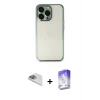 MARSİLYAN™- iPhone 13 Pro Max Kılıf Vadi Minimal - Siyah Bilvis 5in1 3D Magic Cam Ekran Koruyucu + Pers Alüminyum Kamera Lens - SABE