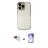 MARSİLYAN™- iPhone 13 Pro Max Kılıf Vadi Minimal - Siyah Bilvis 5in1 3D Magic Cam Ekran Koruyucu + Pers Alüminyum Kamera Lens - KI