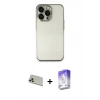 MARSİLYAN™- iPhone 13 Pro Max Kılıf Vadi Minimal - Siyah Bilvis 5in1 3D Magic Cam Ekran Koruyucu + Rainbow Kamera Lens Koruma Cam - REGD