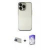 MARSİLYAN™- iPhone 13 Pro Max Kılıf Vadi Minimal - Siyah Bilvis 5in1 3D Magic Cam Ekran Koruyucu + Rainbow Kamera Lens Koruma Cam - MI
