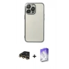 MARSİLYAN™- iPhone 13 Pro Max Kılıf Vadi Minimal - Siyah Bilvis 5in1 3D Magic Cam Ekran Koruyucu + Raze Metal Kamera Lens - GD