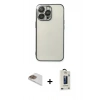 MARSİLYAN™- iPhone 13 Pro Max Kılıf Vadi Minimal - Siyah Bilvis Hayalet Cam Ekran Koruyucu + Pers Alüminyum Kamera Lens - GD
