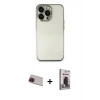 MARSİLYAN™- iPhone 13 Pro Max Kılıf Vadi Minimal - Siyah Bilvis Hayalet Cam Ekran Koruyucu + Rainbow Kamera Lens Koruma Cam - KI
