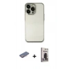 MARSİLYAN™- iPhone 13 Pro Max Kılıf Vadi Minimal - Siyah Bilvis Hayalet Cam Ekran Koruyucu + Pembe Renkli Kamera Lens Koruma Cam