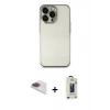MARSİLYAN™- iPhone 13 Pro Max Kılıf Vadi Minimal - Siyah Bilvis Hayalet Cam Ekran Koruyucu + Pers Alüminyum Kamera Lens - GI
