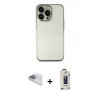 MARSİLYAN™- iPhone 13 Pro Max Kılıf Vadi Minimal - Siyah Bilvis Hayalet Cam Ekran Koruyucu + Pers Alüminyum Kamera Lens - SABE