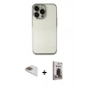 MARSİLYAN™- iPhone 13 Pro Max Kılıf Vadi Minimal - Siyah Bilvis Hayalet Cam Ekran Koruyucu + Pers Alüminyum Kamera Lens - GD