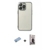 MARSİLYAN™- iPhone 13 Pro Max Kılıf Vadi Minimal - Siyah Bilvis Hayalet Cam Ekran Koruyucu + Shine Kamera Lens Koruma Cam - MI