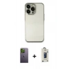 MARSİLYAN™- iPhone 13 Pro Max Kılıf Vadi Minimal - Siyah Bilvis Hayalet Cam Ekran Koruyucu + Neon Fosforlu Kamera Lens - YL