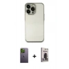 MARSİLYAN™- iPhone 13 Pro Max Kılıf Vadi Minimal - Siyah Bilvis Hayalet Cam Ekran Koruyucu + Yeşil Neon Fosforlu Kamera Lens