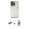 MARSİLYAN™- iPhone 13 Pro Max Kılıf Vadi Minimal - Siyah Bilvis Hayalet Cam Ekran Koruyucu + Renkli Kamera Lens Koruma Cam - YL