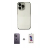 MARSİLYAN™- iPhone 13 Pro Max Kılıf Vadi Minimal - Siyah Joko 5D Cam + Neon Fosforlu Kamera Lens - BZ
