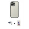 MARSİLYAN™- iPhone 13 Pro Max Kılıf Vadi Minimal - Siyah Joko 5D Cam + Pers Alüminyum Kamera Lens - LT