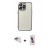 MARSİLYAN™- iPhone 13 Pro Max Kılıf Vadi Minimal - Siyah Joko 5D Cam + Pers Alüminyum Kamera Lens - GD