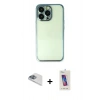 MARSİLYAN™- iPhone 13 Pro Max Kılıf Vadi Minimal - Siyah Joko 5D Cam + Pers Alüminyum Kamera Lens - SABE