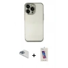 MARSİLYAN™- iPhone 13 Pro Max Kılıf Vadi Minimal - Siyah Joko 5D Cam + Pers Alüminyum Kamera Lens - SABE