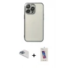 MARSİLYAN™- iPhone 13 Pro Max Kılıf Vadi Minimal - Siyah Joko 5D Cam + Pers Alüminyum Kamera Lens - SABE