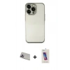 MARSİLYAN™- iPhone 13 Pro Max Kılıf Vadi Minimal - Siyah Joko 5D Cam + Rainbow Kamera Lens Koruma Cam - MR