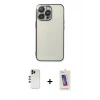 MARSİLYAN™- iPhone 13 Pro Max Kılıf Vadi Minimal - Siyah Joko 5D Cam + Shine Kamera Lens - GD