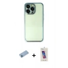 MARSİLYAN™- iPhone 13 Pro Max Kılıf Vadi Minimal - Siyah Joko 5D Cam + Shine Kamera Lens Koruma Cam - MI
